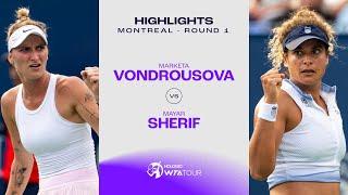 Marketa Vondrousova vs. Mayar Sherif | 2023 Montreal Round 1 | WTA Match Highlights