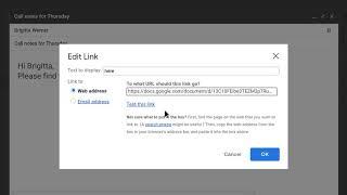 How to: Insert links using a shortcut in Gmail using Google Workspace for business