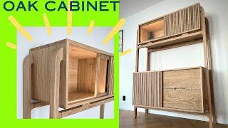 Cabinet hand cut dovetails with LED light. #furniture #diy