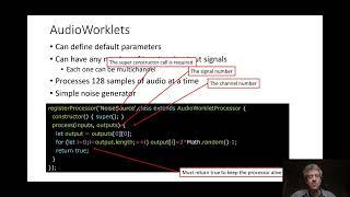 Working with audio worklets in the Web Audio API