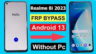 Realme 8i FRP Bypass Android 13 | Realme RMX3151 Google Account Bypass Without Pc/New Security 2024