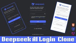 DeepSeek AI login page clone using Angular18, Html and SCSS.