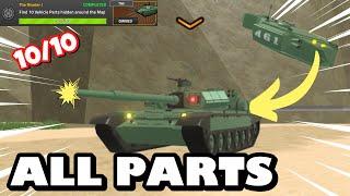 WHERE TO FIND ALL 10 PARTS FOR THE T90 TANK IN ROBLOX MILITARY TYCOON?
