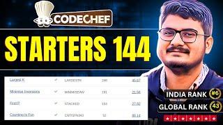 CodeChef Starters 144 Solution Discussion | Div1 ABCD | Div3 all except last