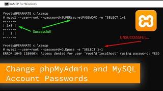 How to reset MySQL password or Change MySQL/phpMyAdmin password (including root password)