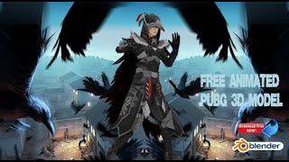 Pubg Mobile Model raven suit Rigged animated - Free 3d Model Download - Blender - Fbx - Obj