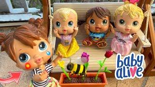 NEW Baby alive crib life dolls Afternoon routine ️ Layla gets stung by a bee! 