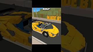 Build Vs Real Golden Lamborghini Simple sandbox 2 #viral #shorts