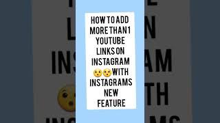 How to add more than one link on #instagram  #shorts #shortsvideo #shortvideo #short