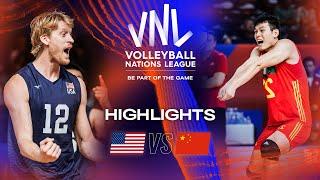  USA vs.  CHN - Highlights Week 2 | Men's VNL 2023