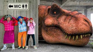 Miss T Hulk VS T-REX Dinosaur Save Nick & Hello Neighbor | Scary Teacher 3D In Real Life