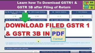 Download Filed GSTR 1 and GSTR 3B in PDF |