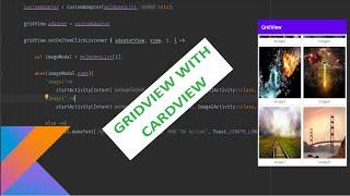 GridView + CardView and ClickListener || GridView with image and text