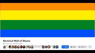  Electrical Wall Of Shame Facebook Page Pride Flag Added Hacked by 4Chan?  See Comments and Posts