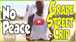 Grape Street Crip member says he is not with the peace at a peace celebration