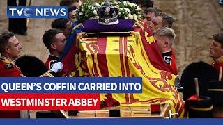 (VIDEO) Queen Elizabeth II's Coffin Carried On Gun Carriage To Westminster Abbey