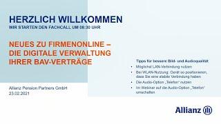 Neues zu FirmenOnline – die digitale Verwaltung Ihrer bAV Verträge