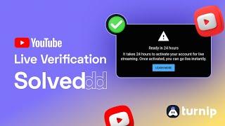 How to fix YouTube live verification error | Turnip app tutorial