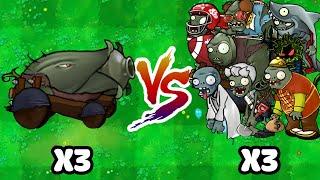 3 ZOMBIE CANNON vs 3 ZOMBIE RANDOM, Who Will Win? PVZ Hybrid Challenge V3.0