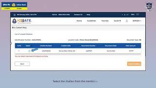 Customs Duty Payment through Internet Banking