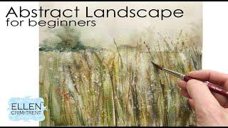 EASY Watercolor Abstract Landscape for beginners