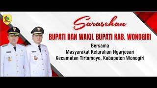 Live  SARASEHAN Warga Ngarjosari dengan Bupati & Wakil Bupati Wonogiri  Senin 06 Januari 2025