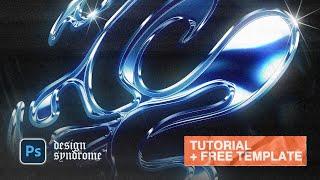 3D Chrome Photoshop Tutorial (+ FREE TEMPLATE)