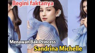 kenakan gaun dengan potongan dada rendah, Sandrina Michelle menawan Bak princess