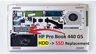 How to Upgrade HP ProBook 440 G5: disassembly and change RAM, upgrade to SSD or m.2  | HP 440 g5 SSD