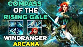 BEST Arcana in Dota 2?! Windranger Arcana - Compass of the Rising Gale