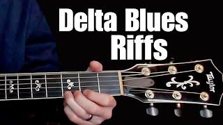 5 easy Delta Blues riffs - Guitar lesson with a guitar teacher