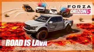 Forza Horizon 5 - The Road is Lava vs HUNTERS!