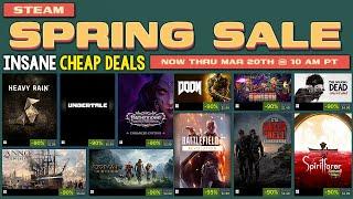 ABSOLUTELY INSANE STEAM SPRING SALE 2025 SUPER CHEAP GAME DEALS!