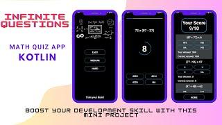 Android Project For Beginners || Math Quiz App || Android Studio