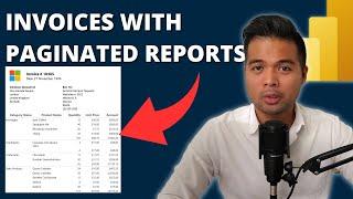 CREATE INVOICES DYNAMICALLY using PAGINATED REPORTS in Power BI // Beginners Guide to Power BI