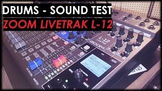 Zoom LiveTrak L-12 | DRUM RECORDING - SOUND TEST! | Raw & Mixed Audio