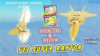 F22 Super Raptor Showcase & Review in Military Tycoon Roblox | F22 Raptor War Pass Season