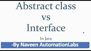 Difference between Interface and Absract Class