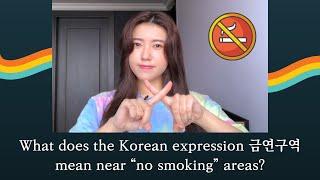 NO SMOKING in Korean - The meaning of 금연구역 (geumyeonguyeok)