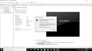 Vmware  ESXi  Module 'HV' power on failed. Virtualized Intel VT-x/EPT is disabled solution