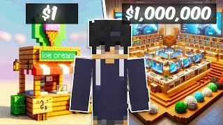 Turning $1 STORE Into $1,000,000 Store In Minecraft...