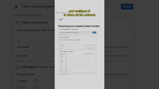 Notion button to clean up your habit tracker