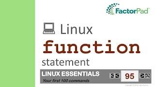 Linux bash shell script function with examples