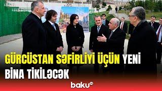 Əli Əsədov və İrakli Kobaxidze Gürcüstan səfirliyi üçün ayrılan torpaq sahəsinə baxış keçiriblər