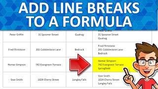 How to Add Line Breaks Within Excel Formulas | Char(10) Function