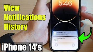 iPhone 14/14 Pro Max: How to View Notifications History