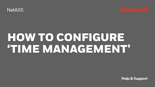 How to Configure 'Time Management' on NetAXS 123