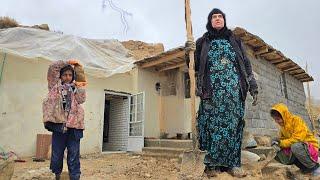 "Grandma and Two Orphans Confront the Blizzard: The Battle for the Safety of the Magical Cave"