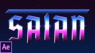 80s Chrome Font | After Effects Tutorial | Without Plugins