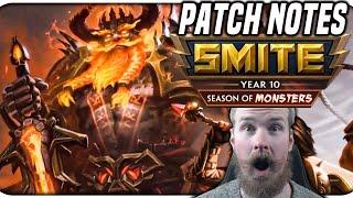 IS THIS SMITE 2?! YEAR 10 PATCH NOTES ARE HUGE!